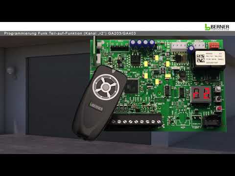 Programmierung GA203/GA403 | Funk Kanal  "r2" | Berner Torantriebe