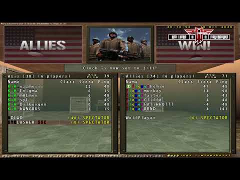 RTCW: KiH vs. flowerpower - RTCW.Live Season 1 Div1 - Lasher & Adlad Shoutcast