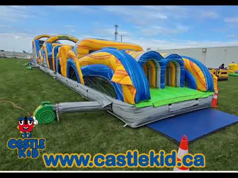 108ft Inflatable Obstacle Course Mega 3 Radical Run