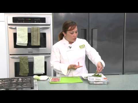 Caprese frittata and prosciutto-wrapped asparagus