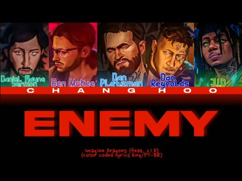 Imagine Dragons (Feat. J.I.D) - ENEMY (Color coded lyrics Eng/PT-BR)