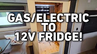 Switching RV from GAS/Electric to 12volt Fridge! Installing an Everchill Fridge