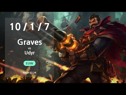 Graves Jungle vs Udyr - EUW GrandMaster Patch 13.24