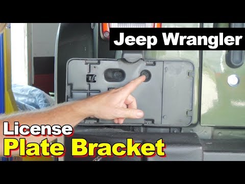2007-2016 Jeep Wrangler Rear License Plate Holder with Light