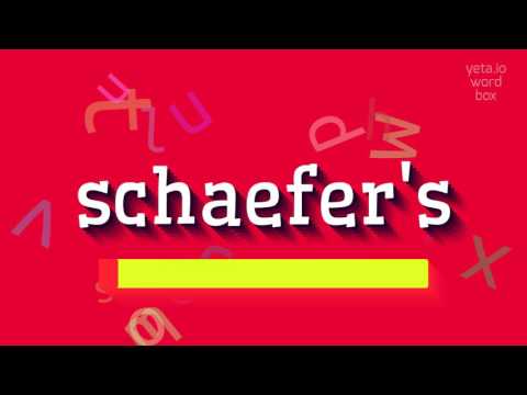 How to say "schaefer's"! (High Quality Voices)