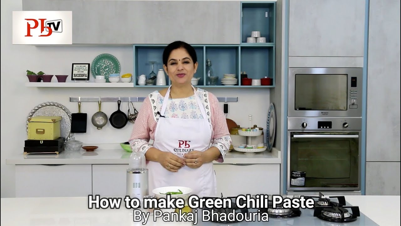 How to make Green Chili Paste Image