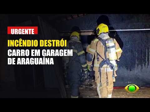 Incêndio Destrói Carro em Garagem de Araguaína Tocantins