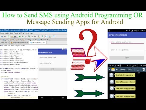 How to Send SMS using Andorid Programming? | Message Sending Apps for Android [With Source Code] Video