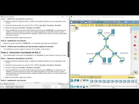 7.3.2.4 Packet Tracer: resolución de problemas de las ACL de IPv4 estándar