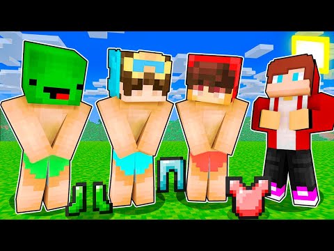 JJ Took Off  Mikey and Cash and Nico Clothes Prank Funny Story in Minecraft - Maizen