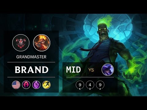 Brand Mid vs Ryze - NA Grandmaster Patch 9.12
