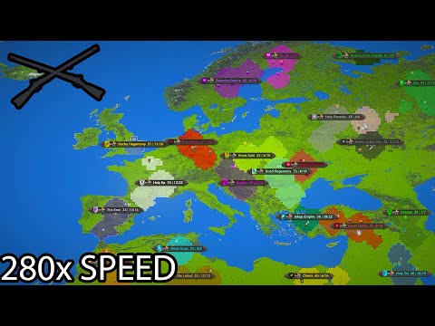 20 Lords fight for Europe - Worldbox Timelpase