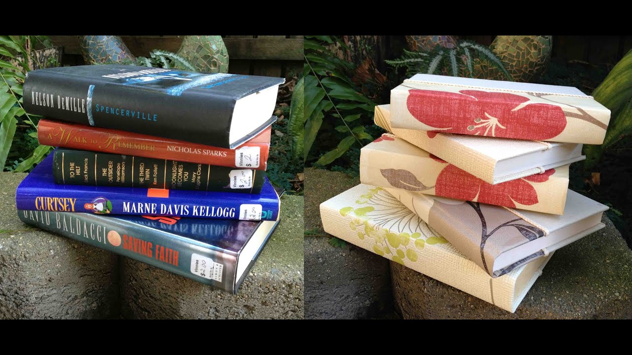 How to re-cover hardcover books for home decor