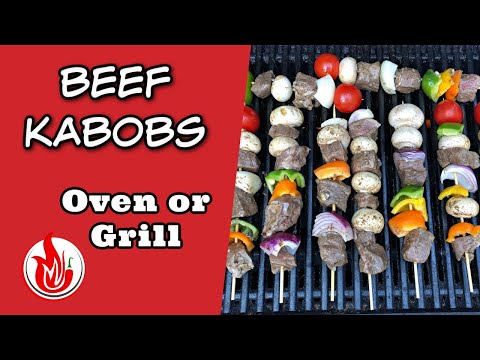 Beef Kabobs in the Oven or Grill