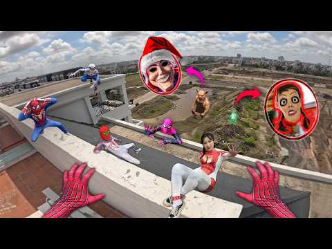 7 SPIDERMAN Vs SMILING WOMAN REAL LIFE ESCAPE 324.0 (Horror Parkour Pov Short) | Epic POV