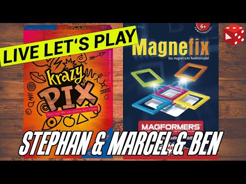 LIVE mit Steph: Krazy Pix & Magnefix (Sophia Wagner, Ravensburger 2020) / (Roberto Fraga, AMIGO 2020