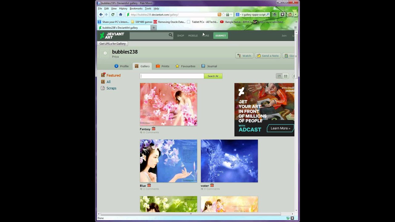 DeviantArt Gallery Ripping From An User