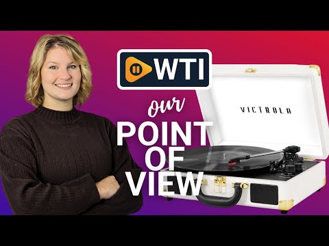 Victrola Vintage 3-Speed Bluetooth Portable Suitcase Record Player with Built-in Speakers | Upgraded Turntable Audio Sound|White - WTI product video review