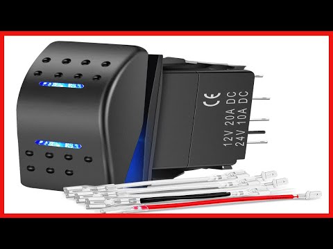 Nilight Momentary Rocker Switch Toggle ON Off ON Switch DPDT 7Pin 12V 24V