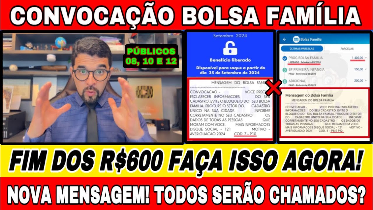 FIM DOS R$600! NOVA CONVOCAÇÃO SERÁ PARA TODOS? FAÇA ISSO AGORA PARA CONTINUAR NO BOLSA FAMÍLIA!