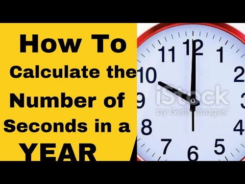 How to calculate the number of seconds in a year