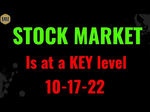 the Stock Market is at a Key level. Trade ideas and analysis 10-17-22