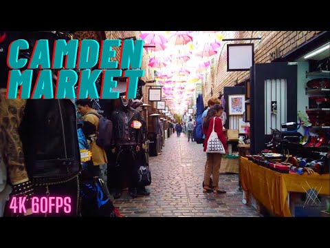 【4K】London Walk - Camden Town - Camden Market - Camden Lock - Stables Market - Post Lockdown 2020