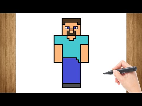 How to draw STEVE MINECRAFT
