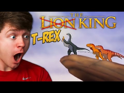 Reacting to THE T-REX KING! (The Lion King Parody)