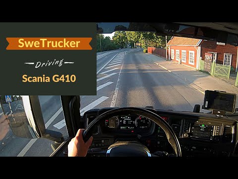 POV Driving Scania G410 - Sweden, Eskilstuna - City 4K