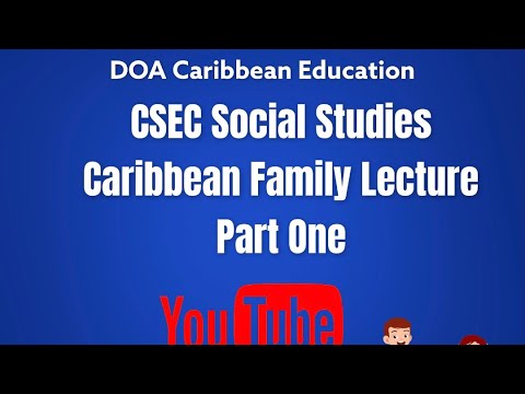Palestra de estudos sociais CSEC sobre a família caribenha