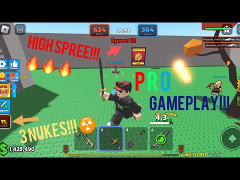 SPREE 80+ 🔥!, 3 NUKES ☢️! And SPAWNKILLING! In Roblox Underground war 2.0 [NUKE] Pro gameplay!