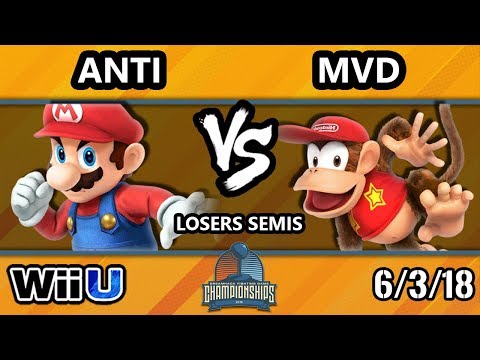 DHATX18 Smash 4 - ANTi (Mario) Vs. PG | MVD (Diddy Kong) - Wii U Losers Semis