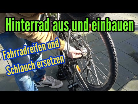 Fahrrad Hinterrad ausbauen mit Nabenschaltung und Rücktrittbremse Schlauch und Reifen wechseln
