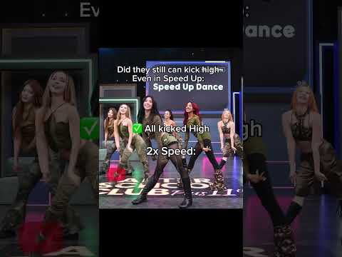 Those high kicks are still clean even sped up #megan #yoonchae #sophia #katseye