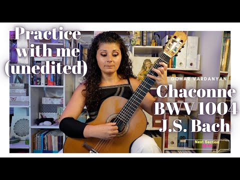 Practice with Me |  Bach Chaconne BWV 1004 (Real Time)