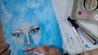 Losing Myself in Art, Mixed media journal page