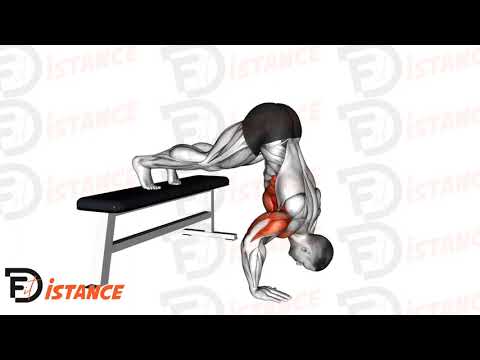 Pompes pike (pike push up) pieds surélevés - Exercice Pompes pike (pike push up) pieds surélevés en vidéo