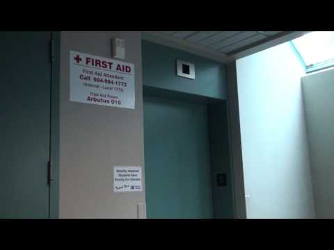 Otis Hydraulic elevator at Cedar Building, Capilano University *HD 1080*