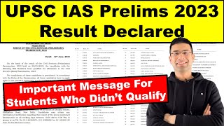 UPSC IAS Prelims 2023 Result Declared | Important Message For UPSC Aspirants | Gaurav Kaushal