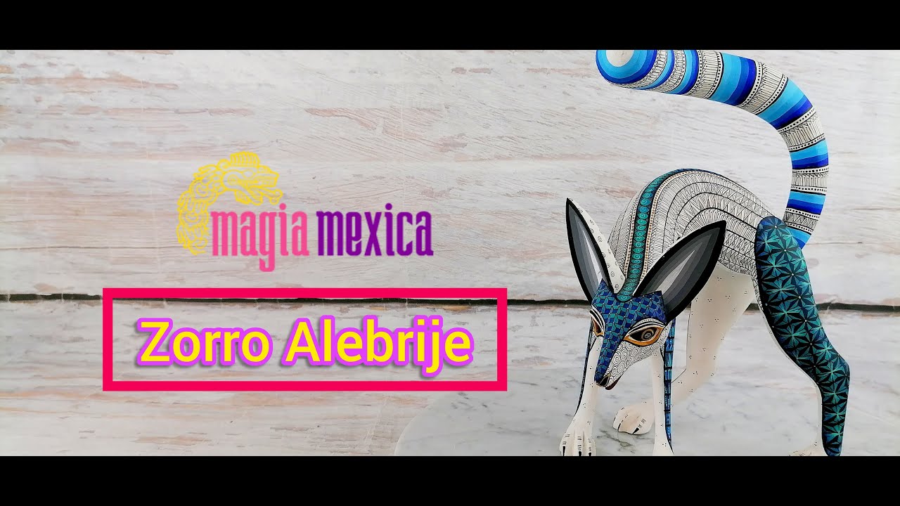 Zorro Alebrije Hermosa Artesanía Mexicana Madera