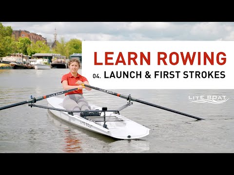 How to launch your rowing boat  & do your first strokes on water ? Learn rowing ep. 4