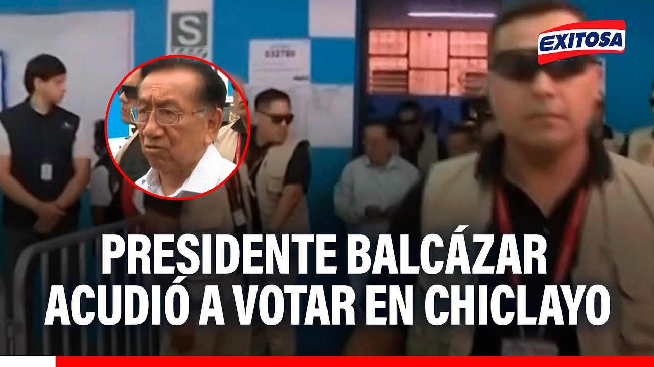🔴🔵Presidente José Balcázar emitió su voto en colegio Pedro Labarthe de Chiclayo