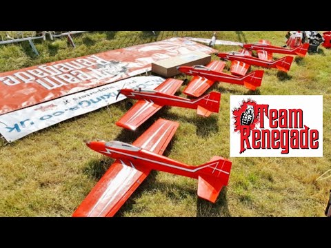 TEAM RENEGADE RC  FLYING 5 X GLOW POWERED "PB CRESCENT BULLETS" - BMFA NATIONALS FLIGHTLINE - 2018
