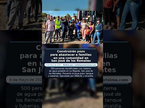 Construirán pozo para abastecer a familias en una comunidad en San José de los Remates