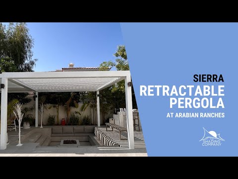 Sierra Bioclimatic Pergola installed in a villa at Arabian Ranches, Dubai
