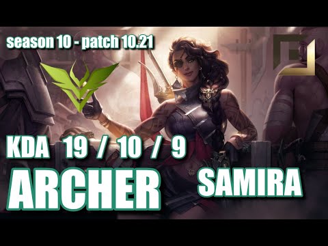 【韓国サーバー/D1/1vs9】V3 Archer サミーラ(Samira) VS セナ(Senna) BOT - Patch10.21 KR Ranked【LoL】