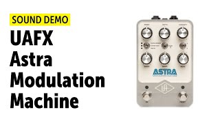 Video thumbnail for UAFX Astra Modulation Machine - Sound Demo (no talking) by Guitar Bonedo
