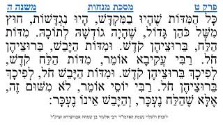 מסכת מנחות פרק ט משנה ה