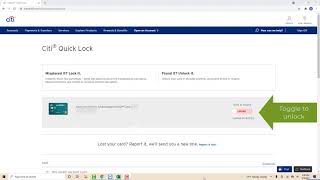 How to Unlock Your Citi Card